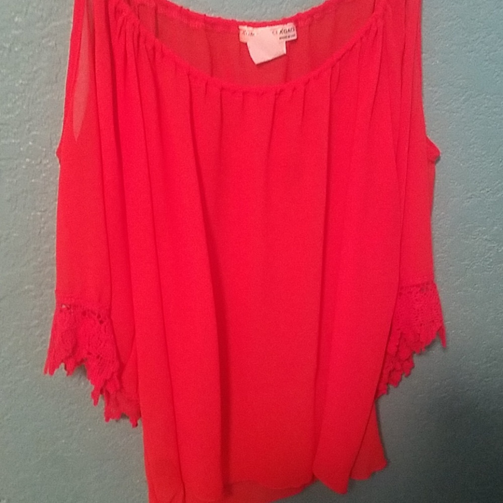 Orange crop top